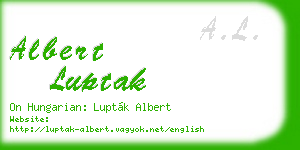 albert luptak business card