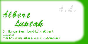 albert luptak business card